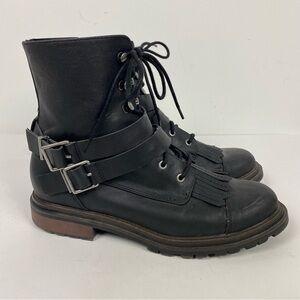 Rocket Dog Black Lace Up Moto Boots grunge goth gothic